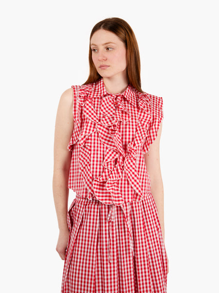 Camicia a quadri rossa