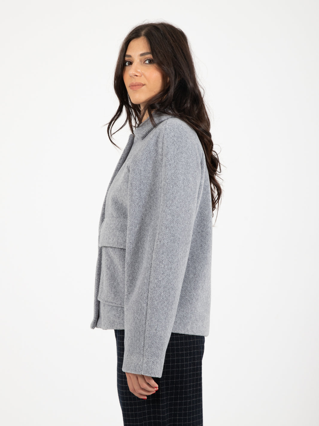 Cappotto corto grigio