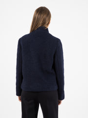 KAOS - Cappotto corto mohair blu