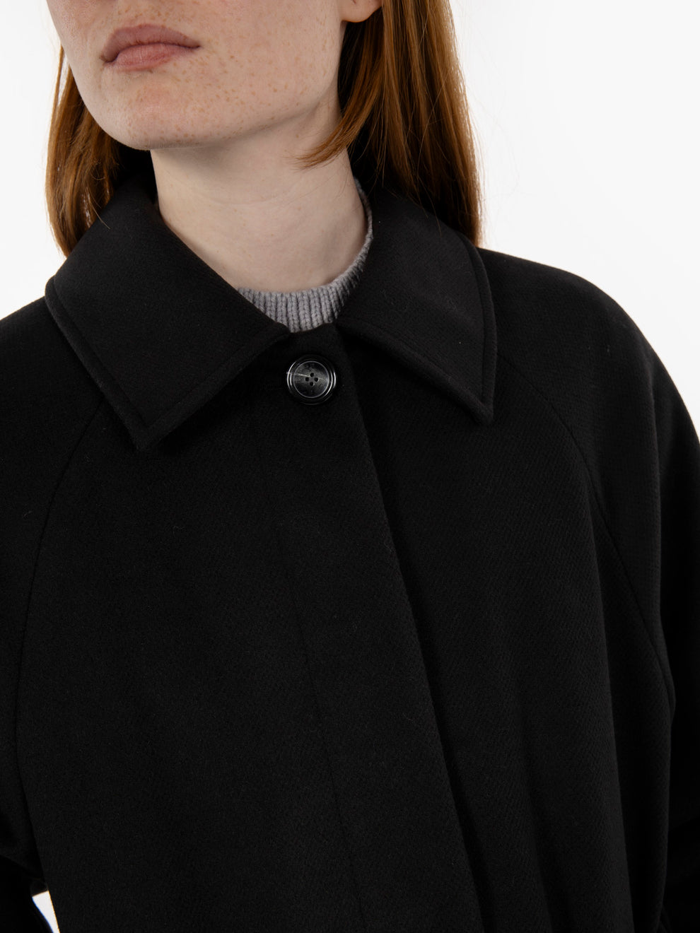 Long coat with black sash