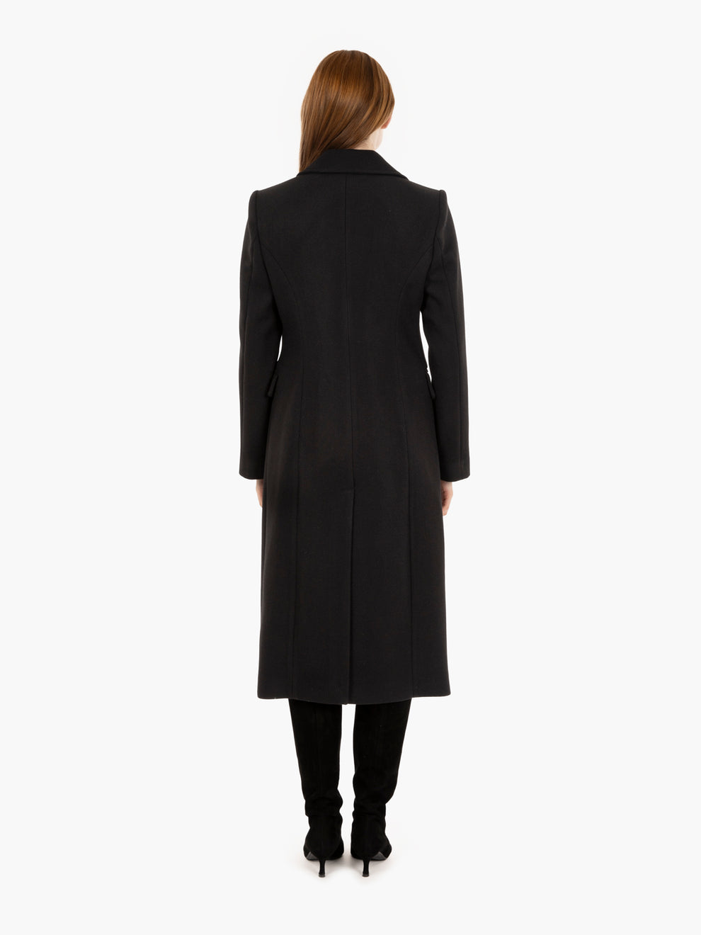 Cappotto lungo doppiopetto nero