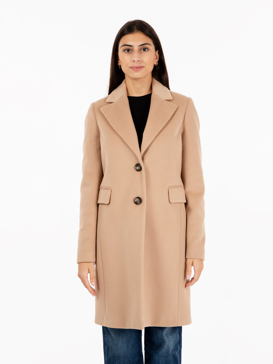 Cappotto sfiancato cammello