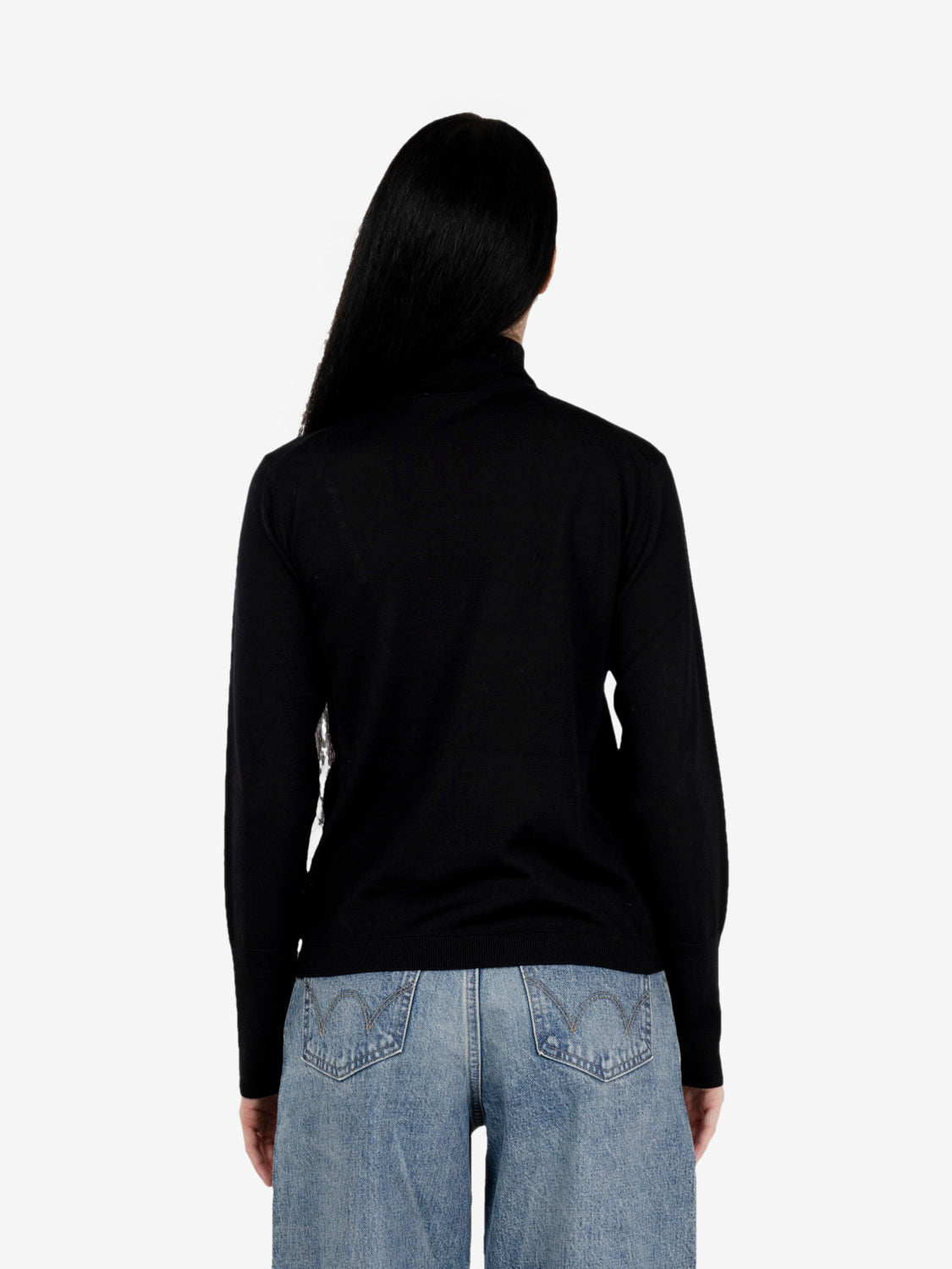 Black merino turtleneck