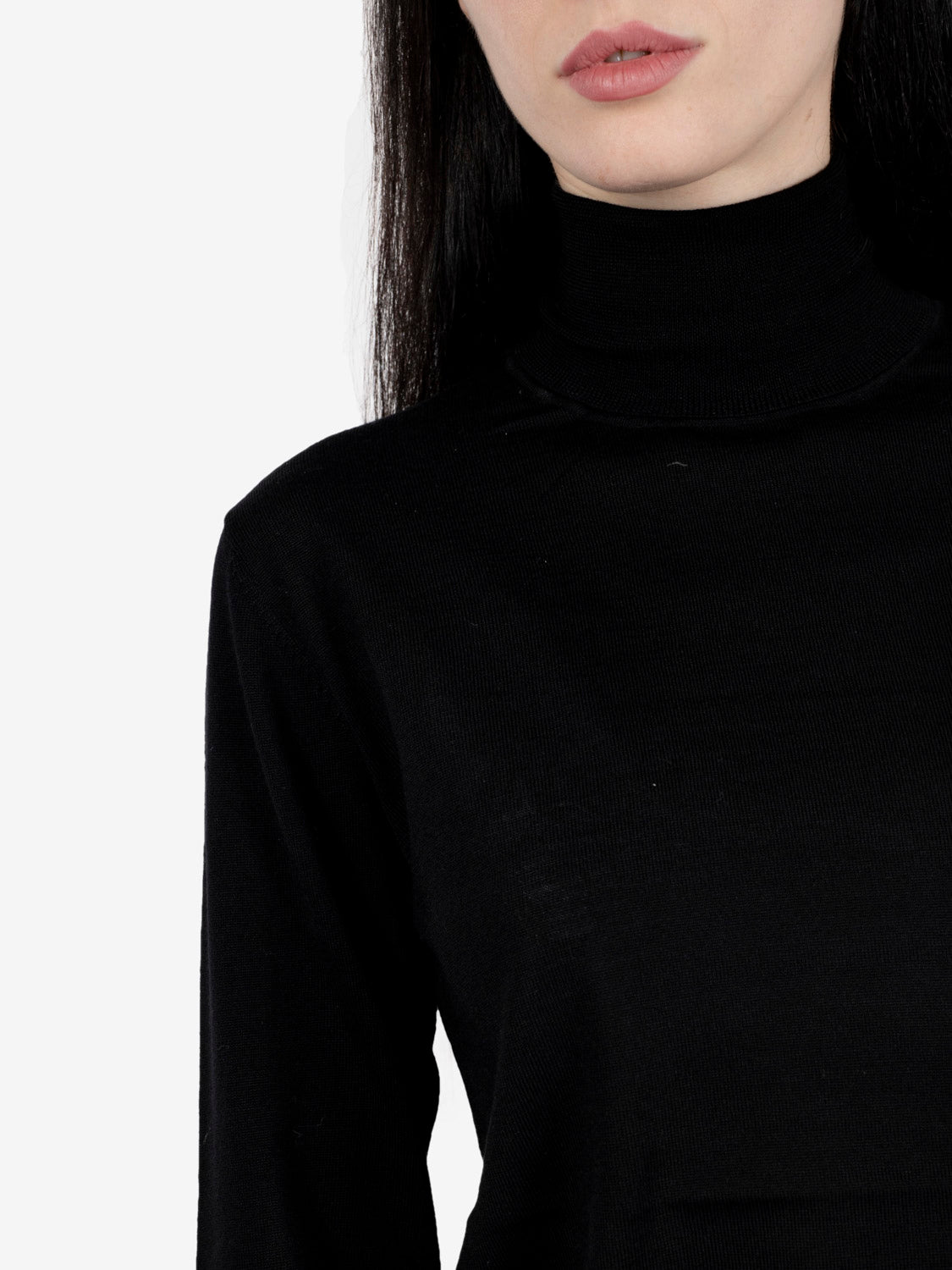 Black merino turtleneck