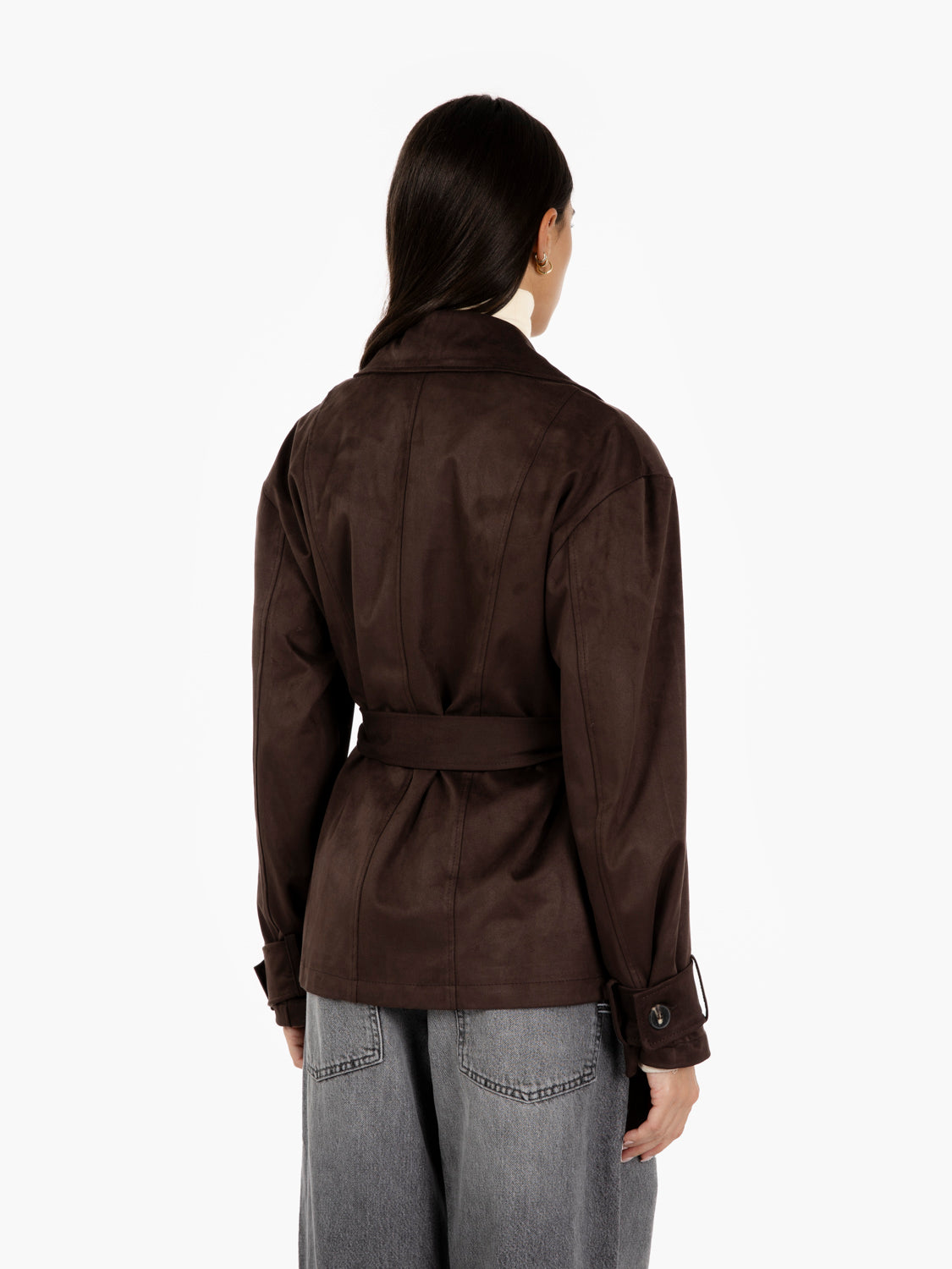 Dark brown Alcantara jacket