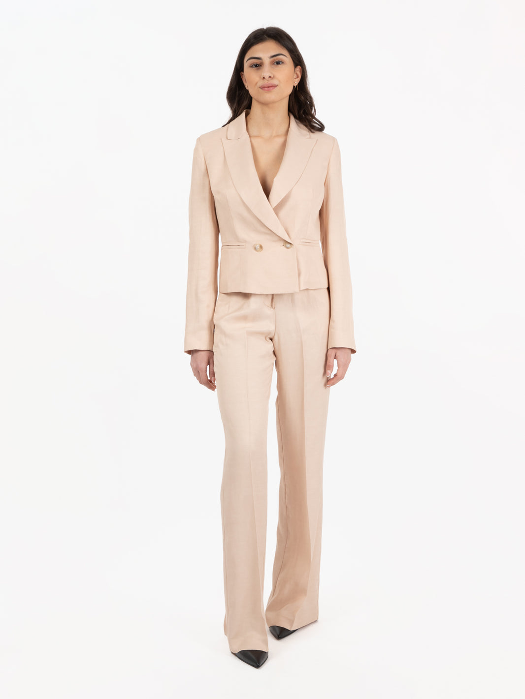 Giacca regular doppiopetto beige