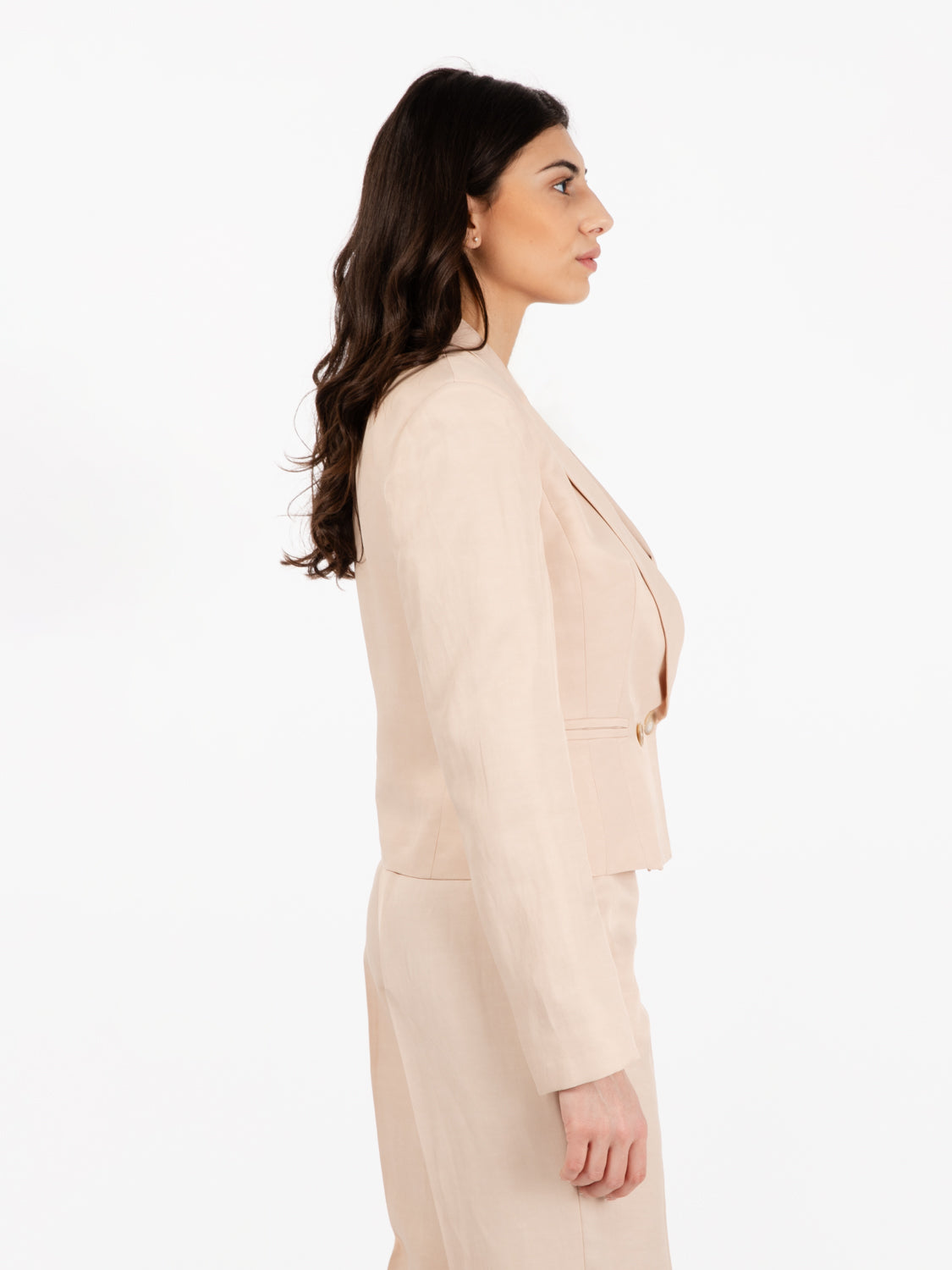 Giacca regular doppiopetto beige