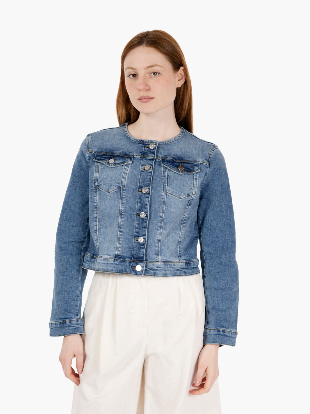 Giacca trucker in jeans medio