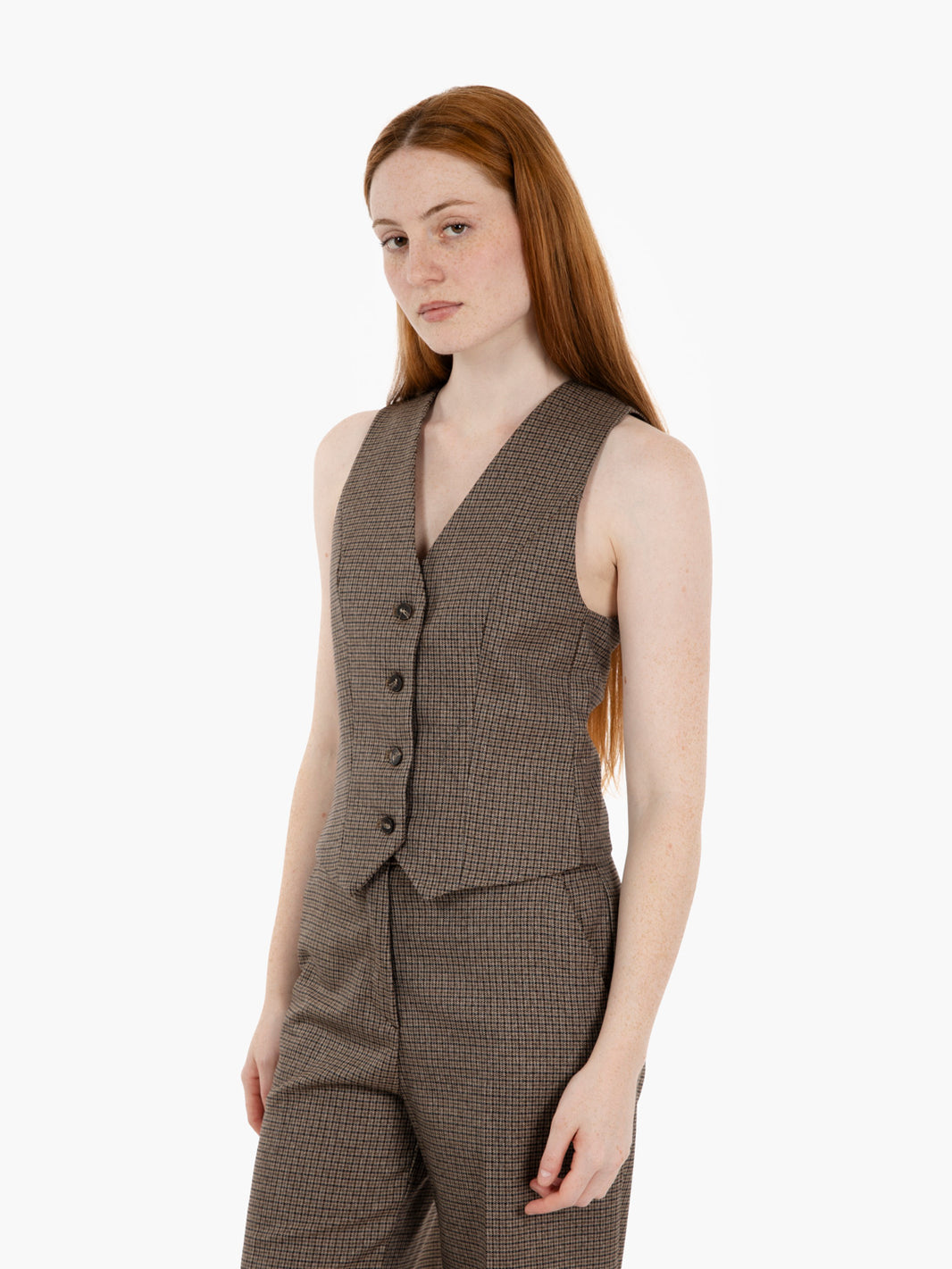 Gilet check moro