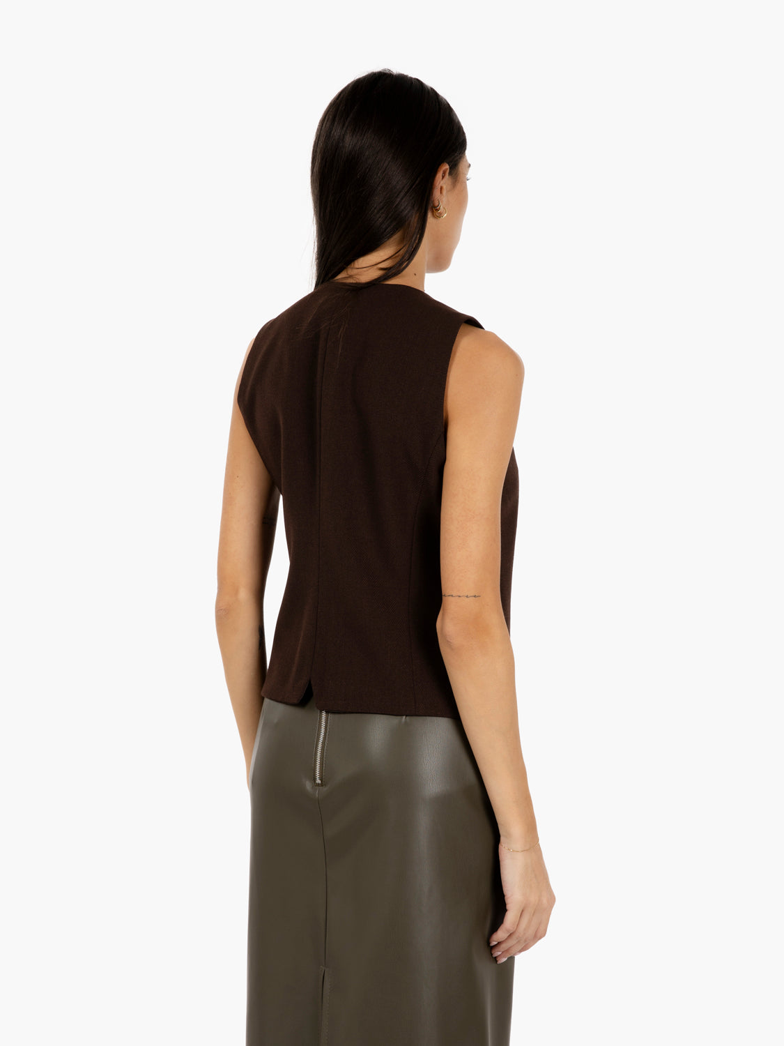 DARK BROWN VEST RIJCO007_6006