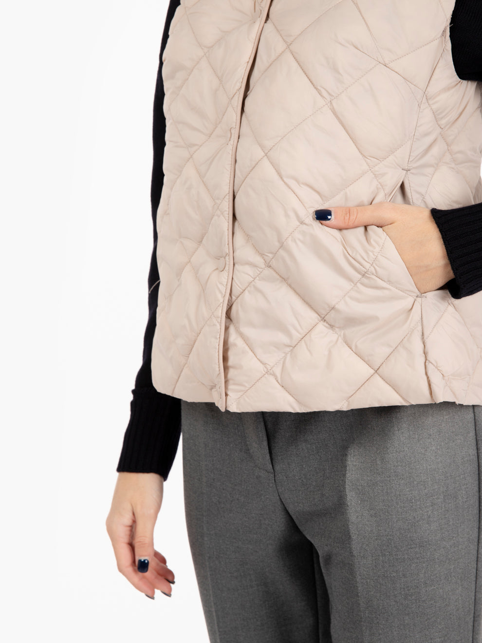Kasha khaki quilted vest