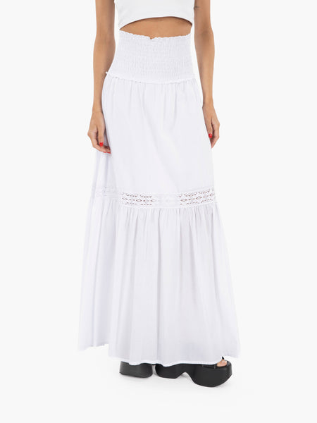 Gonna ampia boho bianco