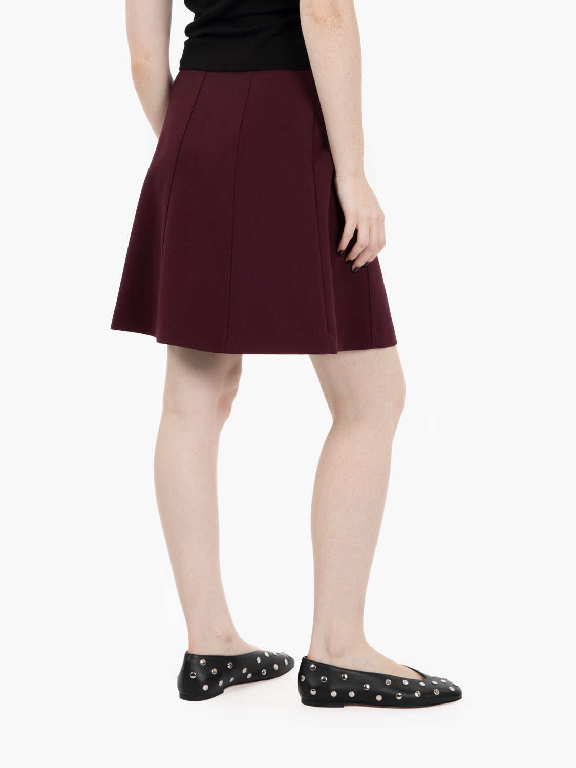 Short burgundy circle skirt