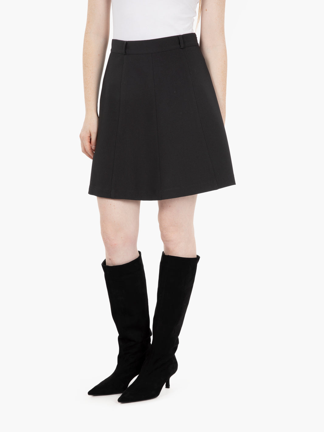Short black circle skirt
