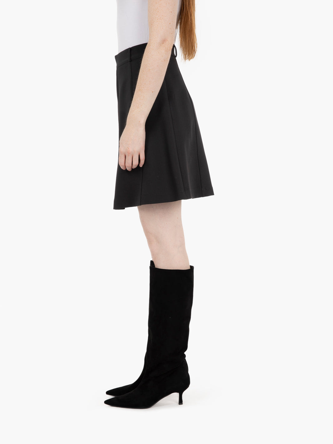 Short black circle skirt