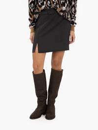 Gonna corta con cintura nero