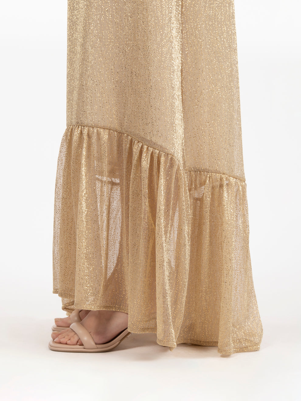 Gold long skirt