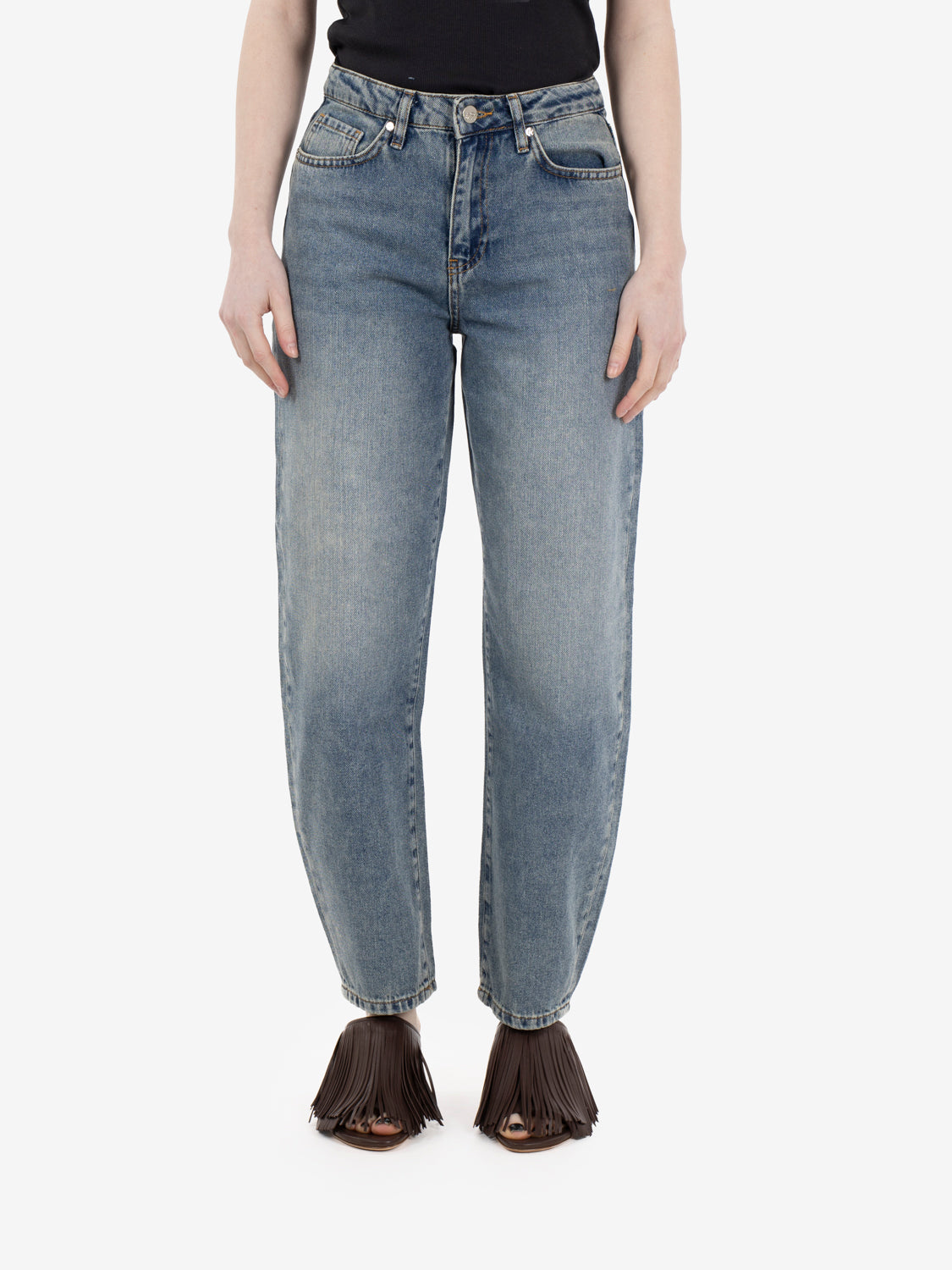Jeans carrot fit denim chiaro