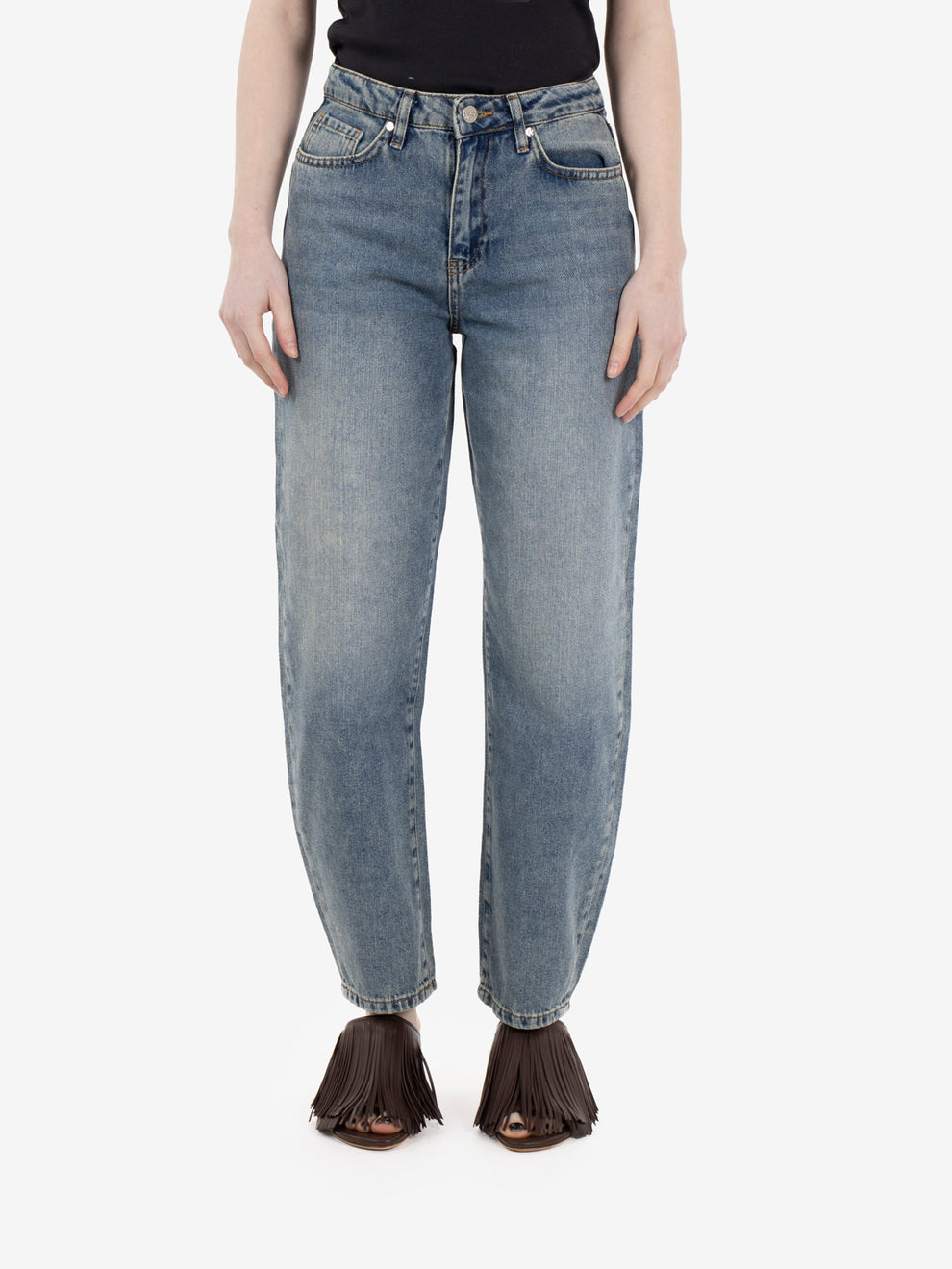 Jeans carrot fit denim chiaro