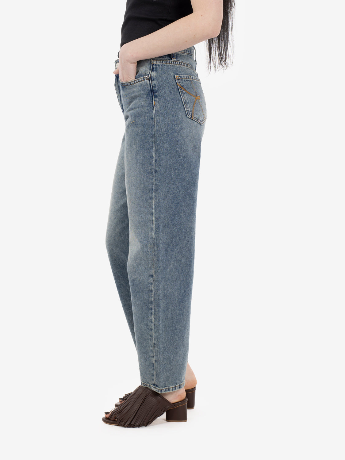 Jeans carrot fit denim chiaro