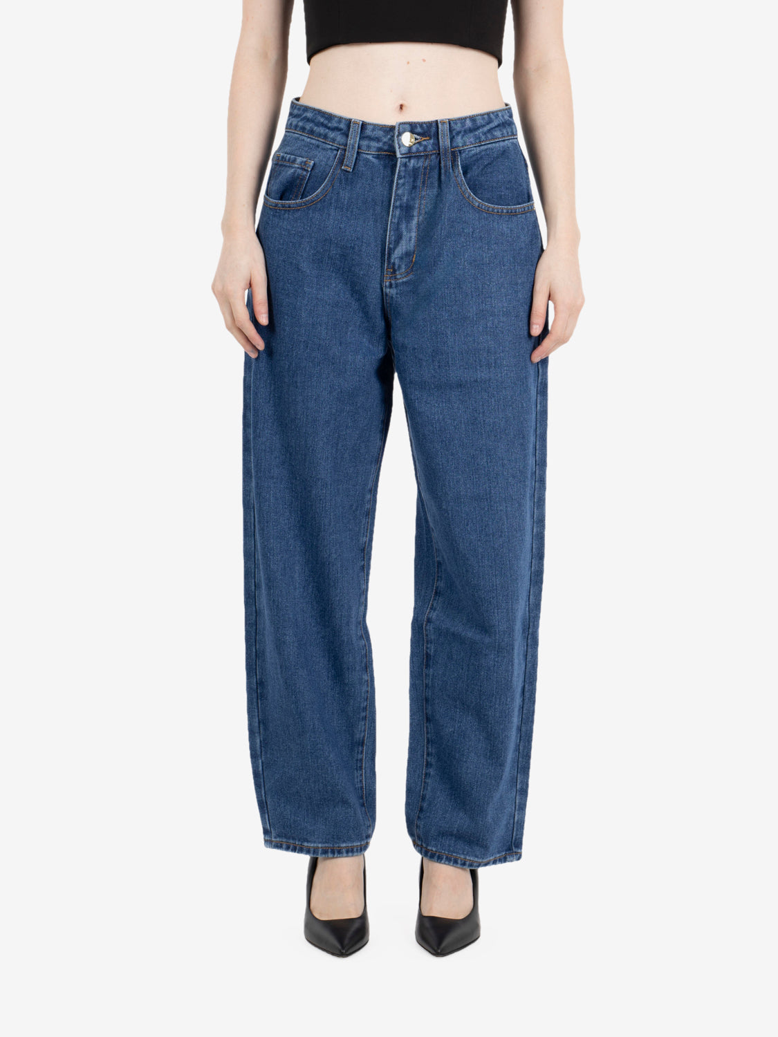 Jeans Sveva balloon blu medio