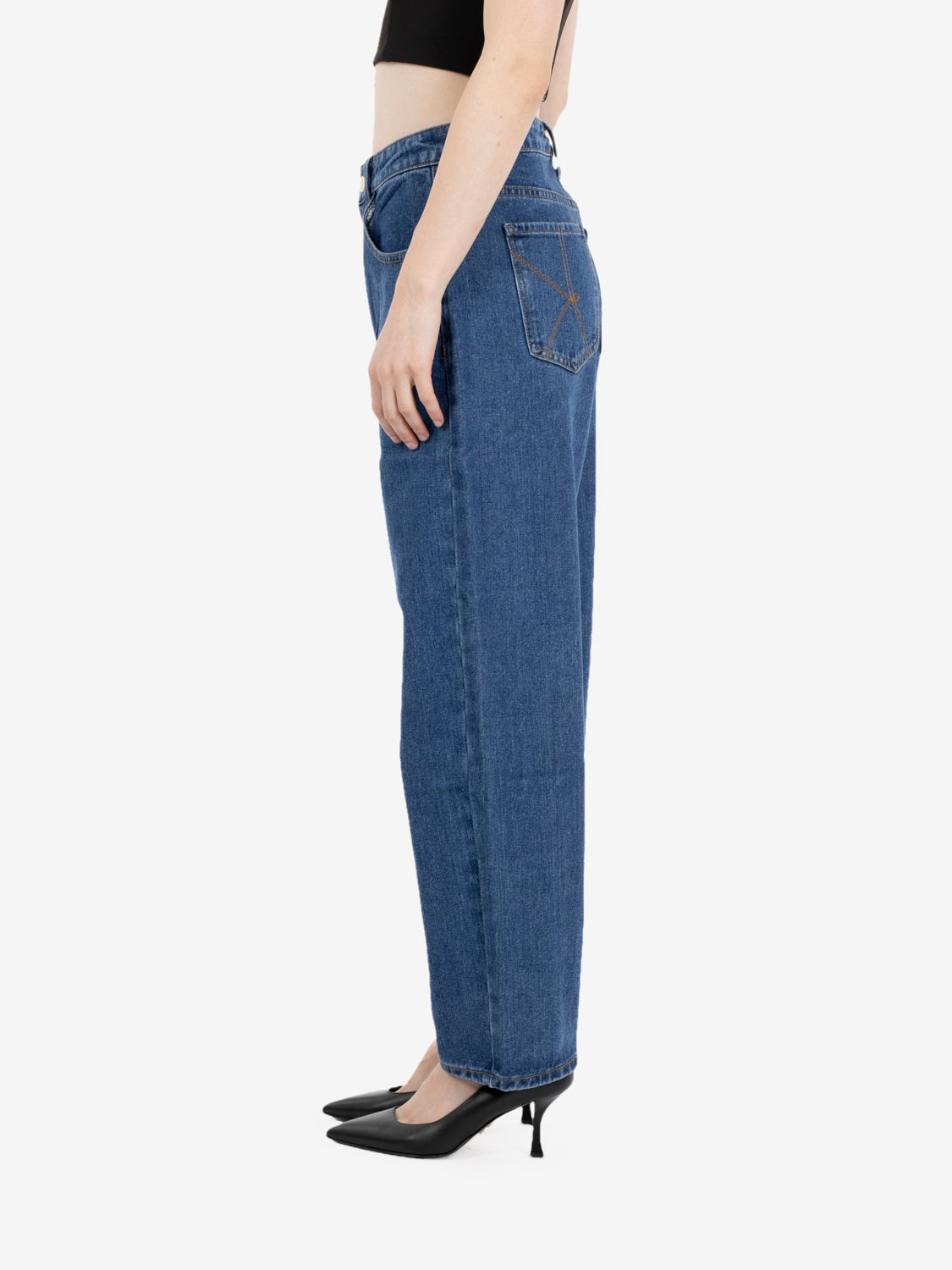 Jeans Sveva balloon blu medio