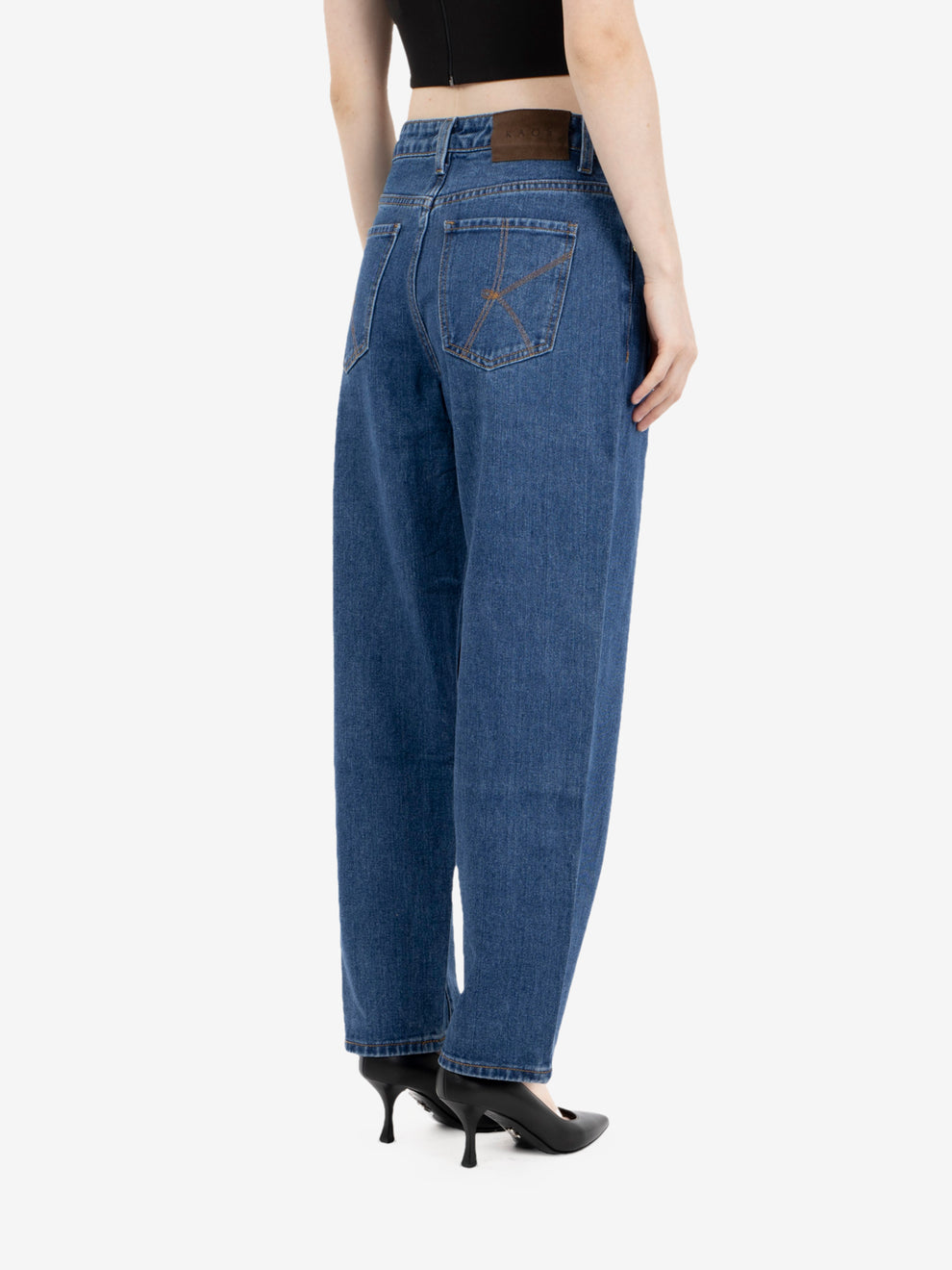 Jeans Sveva balloon blu medio