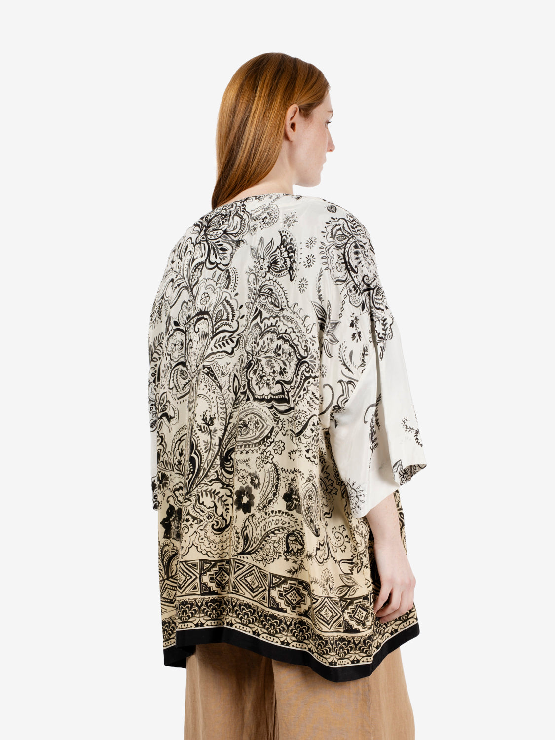 Kimono in fantasia panna