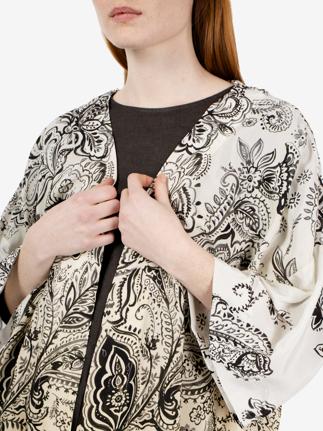 Kimono in fantasia panna