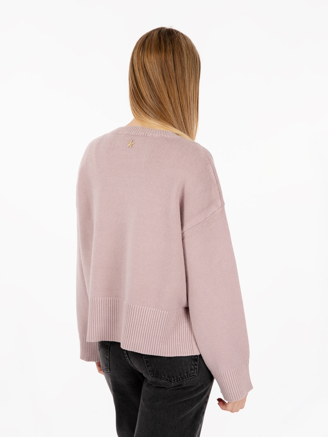 Maglia con spacchi laterali rosa
