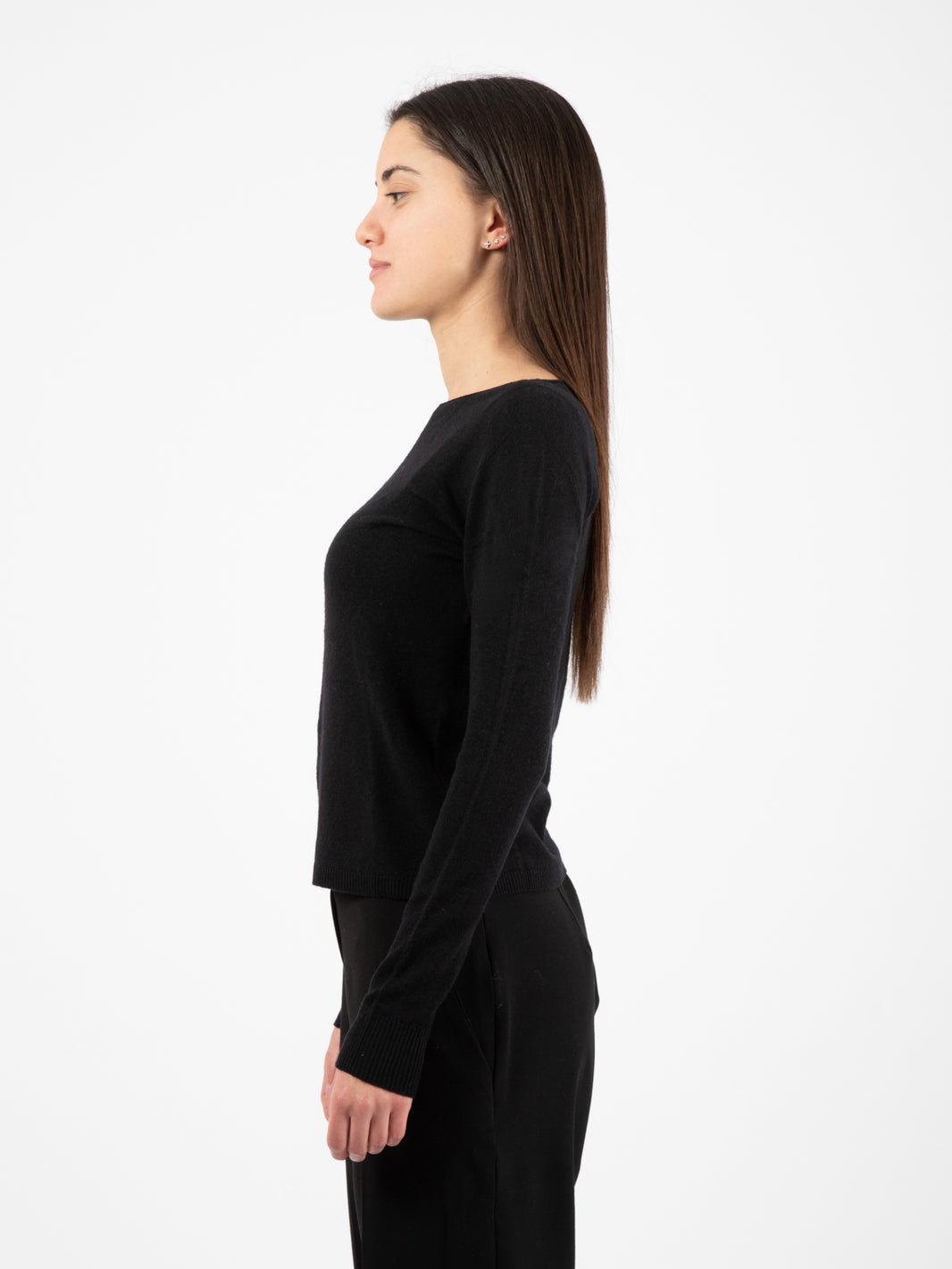 Maglia in misto lana nera
