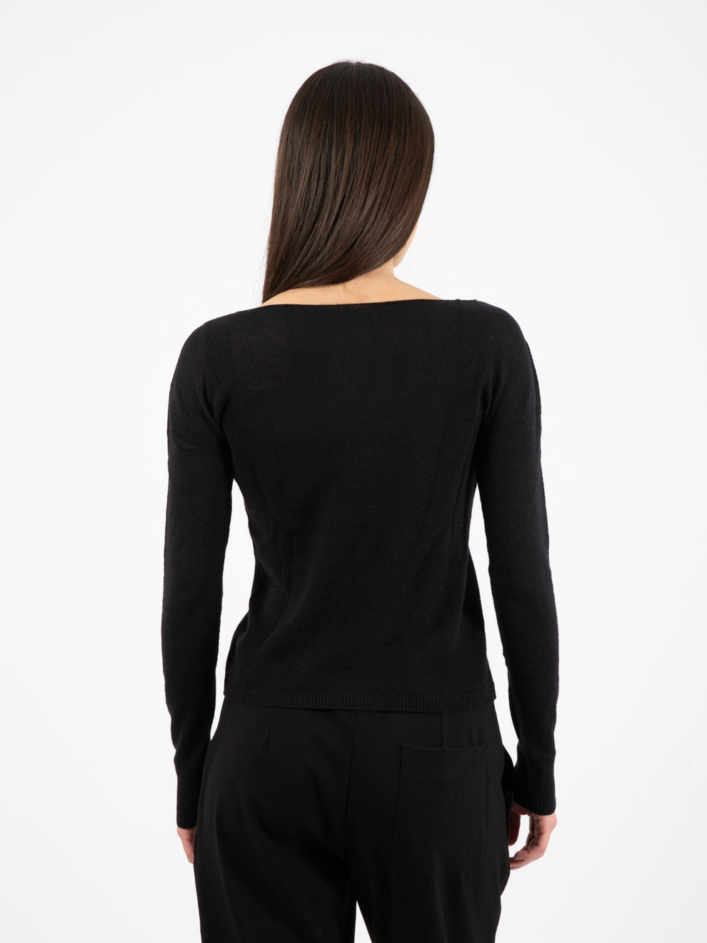 Maglia in misto lana nera