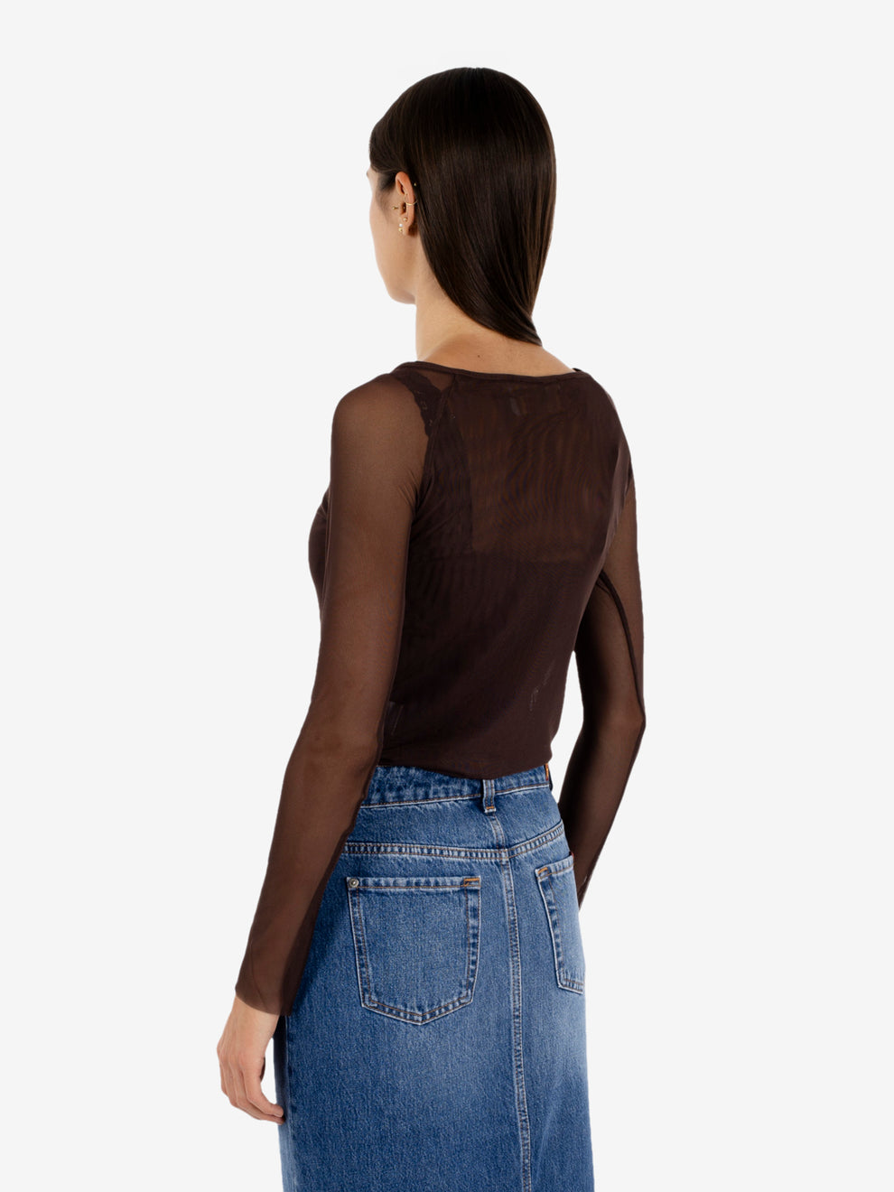 BROWN MESH JERSEY SIJBD010_6006
