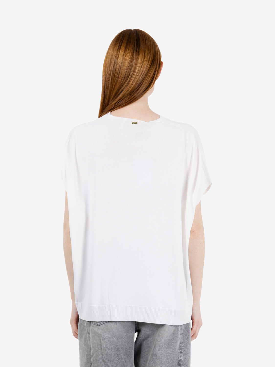 Maglia scollo V bianca