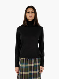 Black high-neck merino sweater
