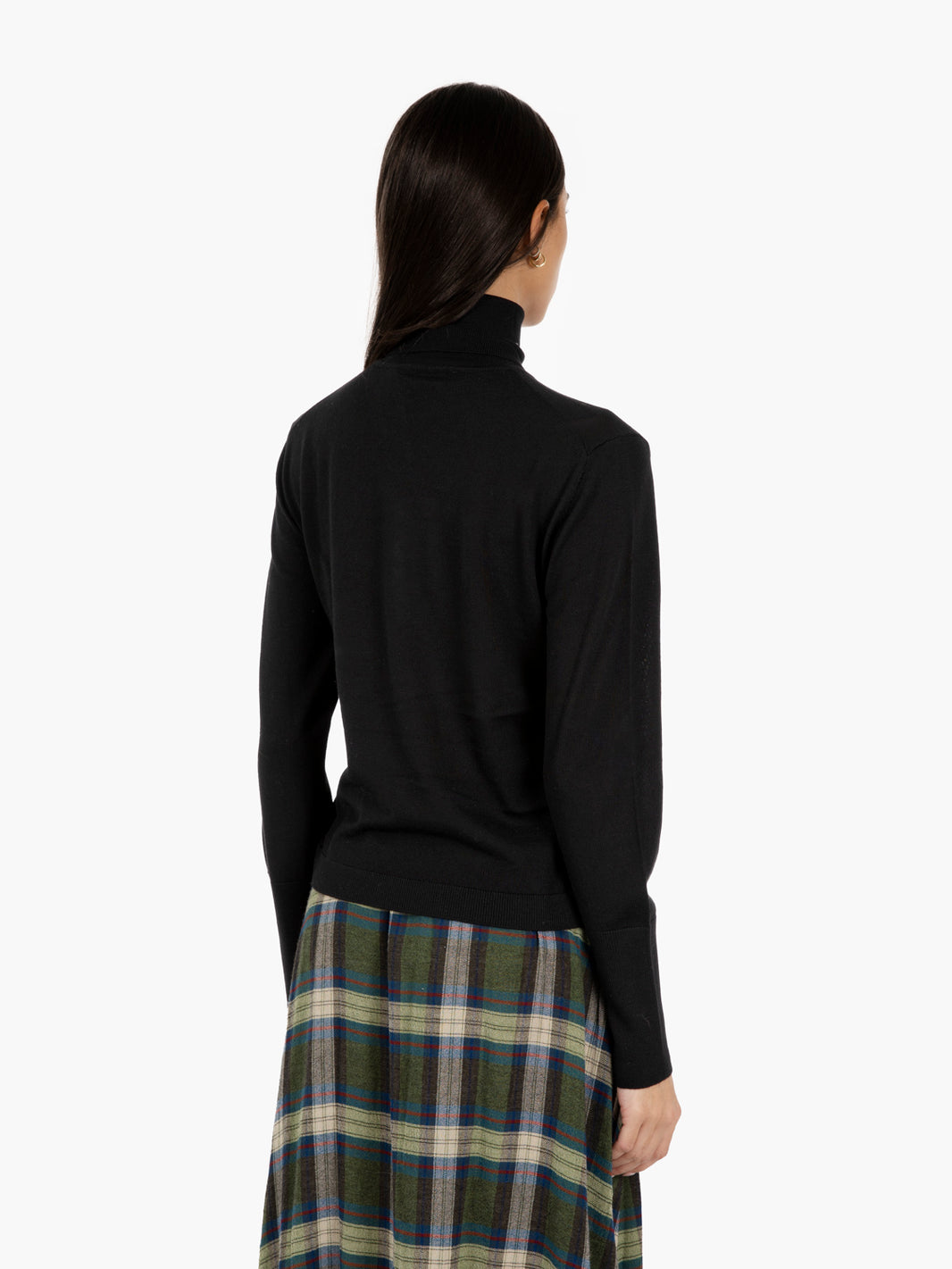 Black high-neck merino sweater