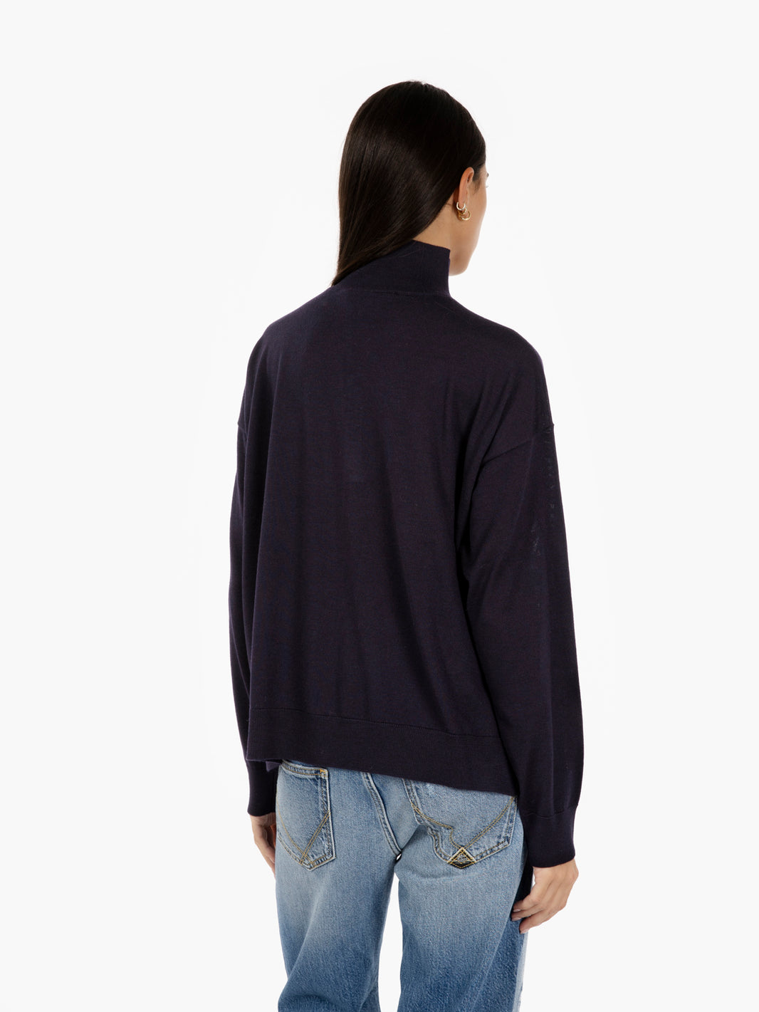 Oversized blue merino sweater