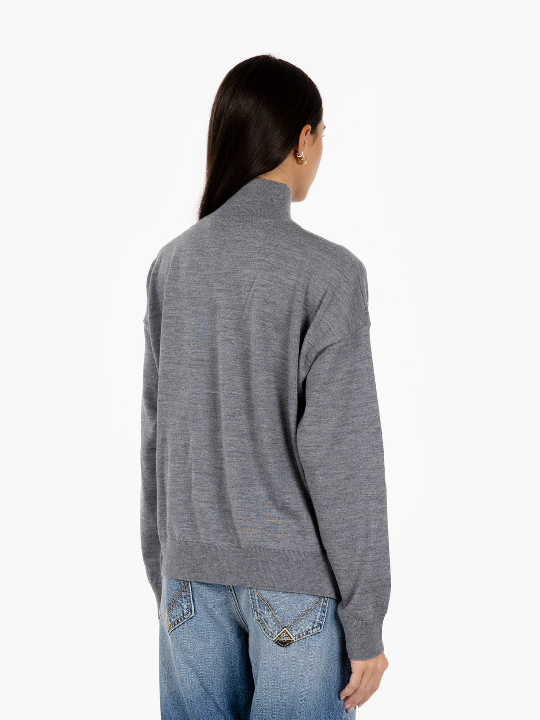Oversized grey merino sweater
