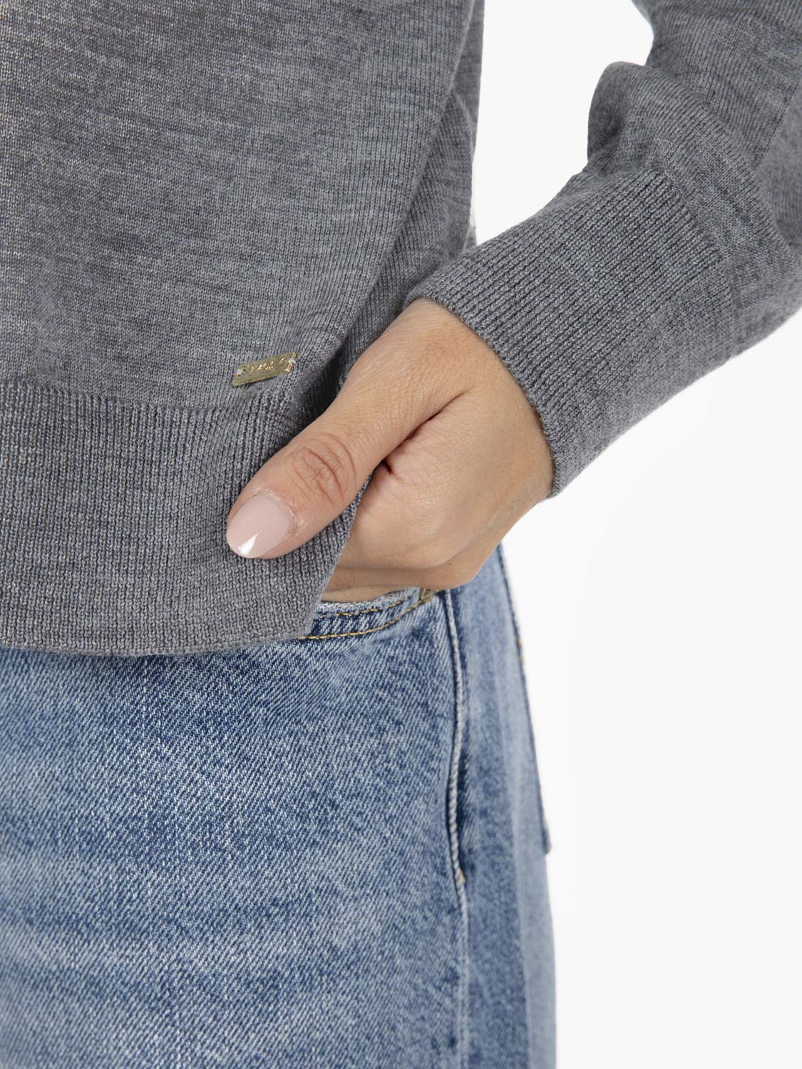 Oversized grey merino sweater