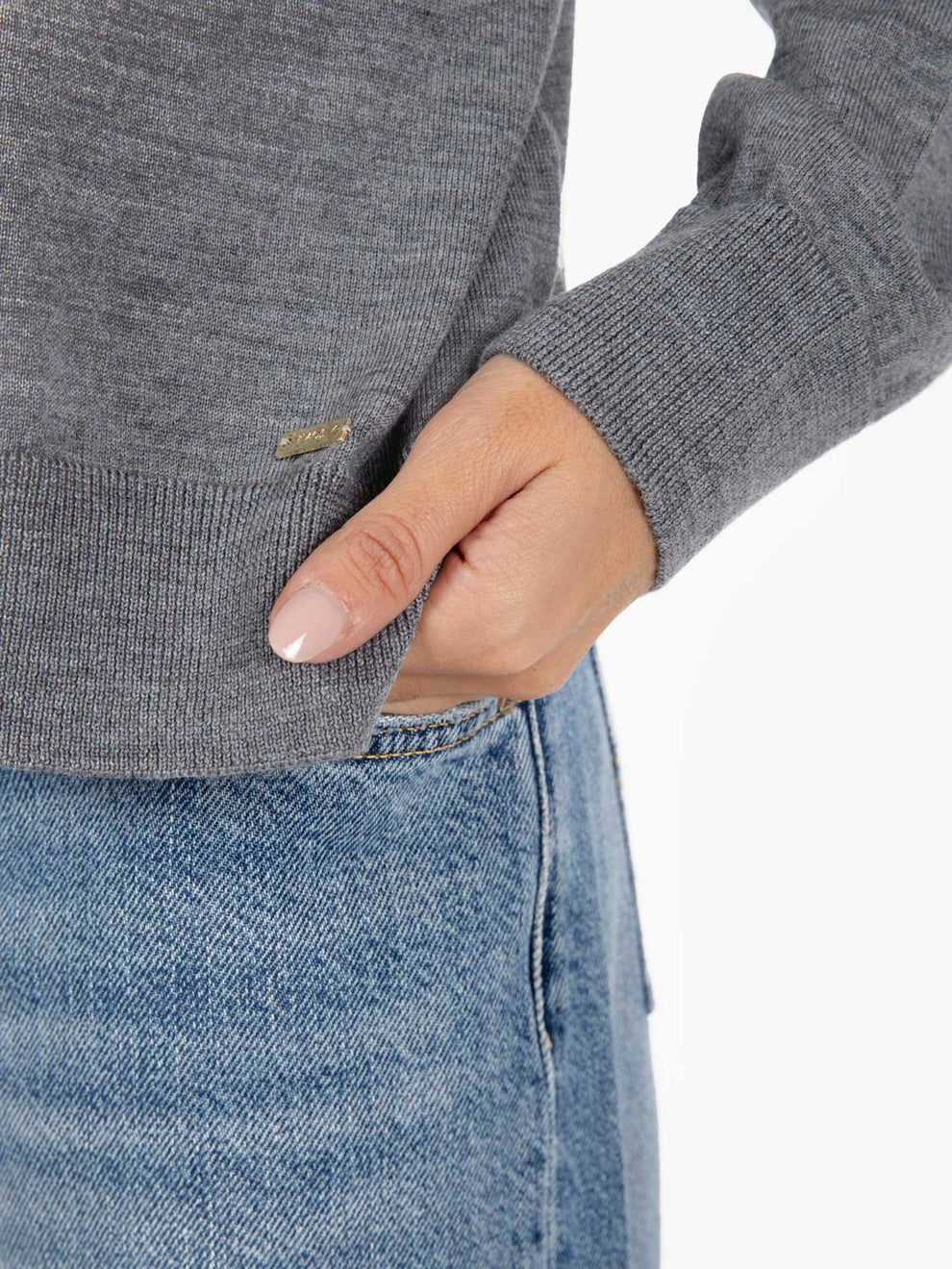 Oversized grey merino sweater
