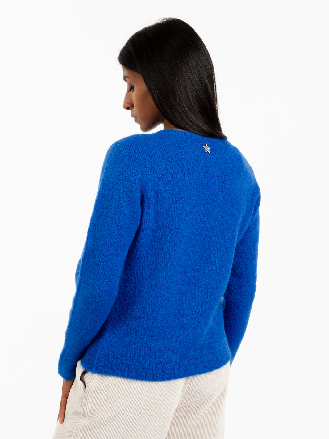 Maglione girocollo bluette