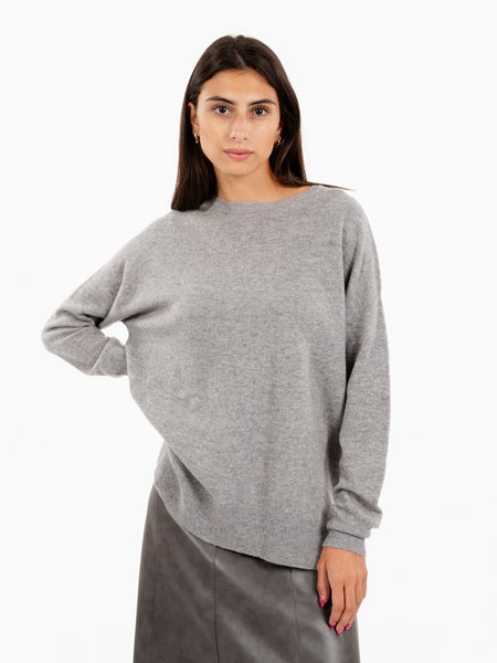 Maglione in lana grigio chiaro