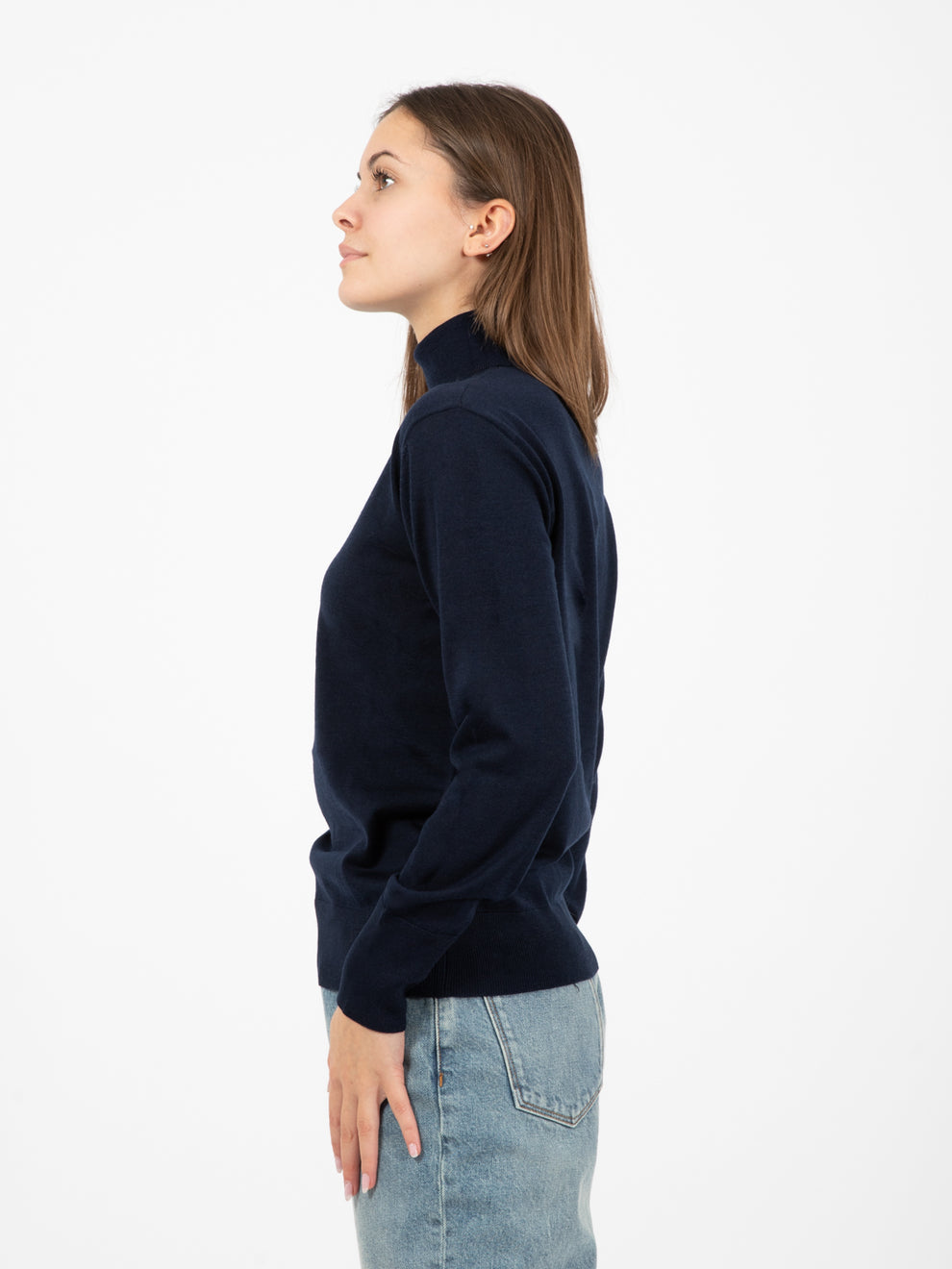 Light blue turtleneck sweater