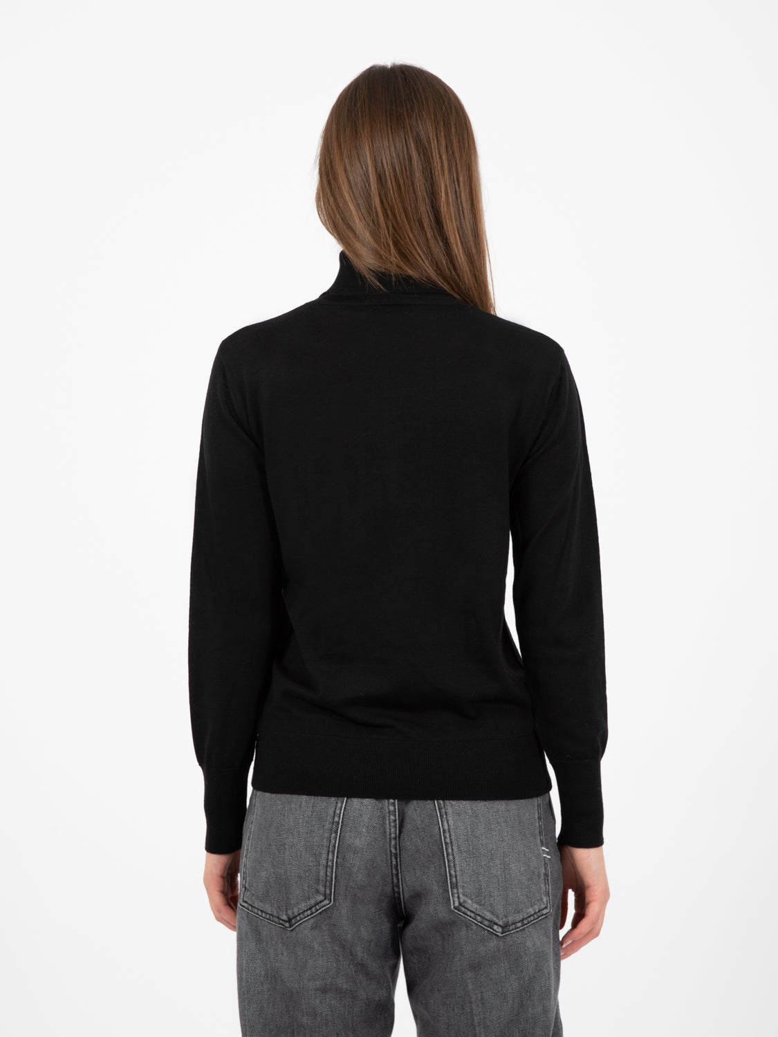 Lightweight black turtleneck sweater