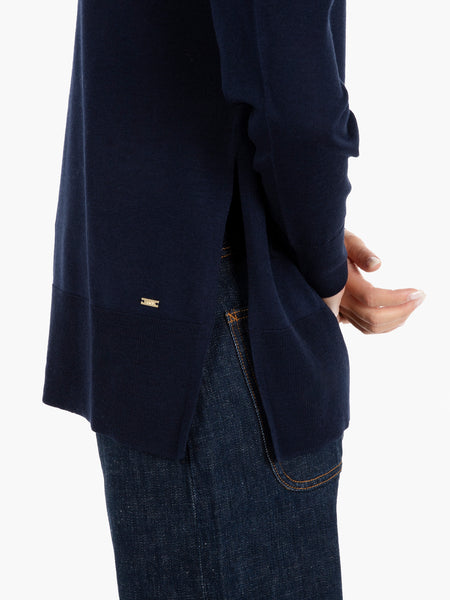 Maglione leggero over blu