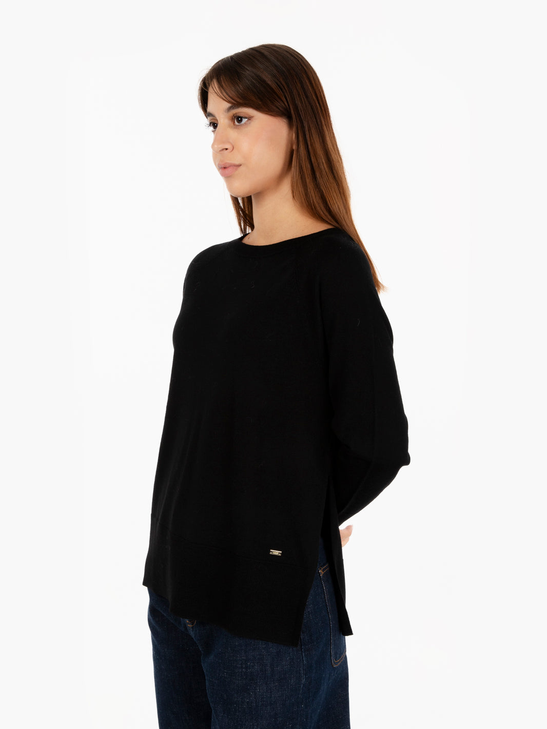 Maglione leggero over nero