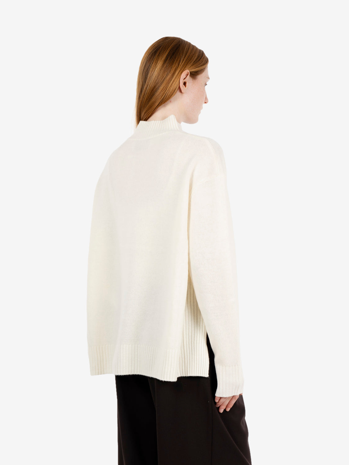 Maglione over collo alto burro
