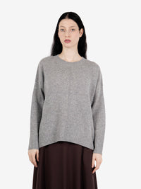 Maglione over girocollo grigio medio