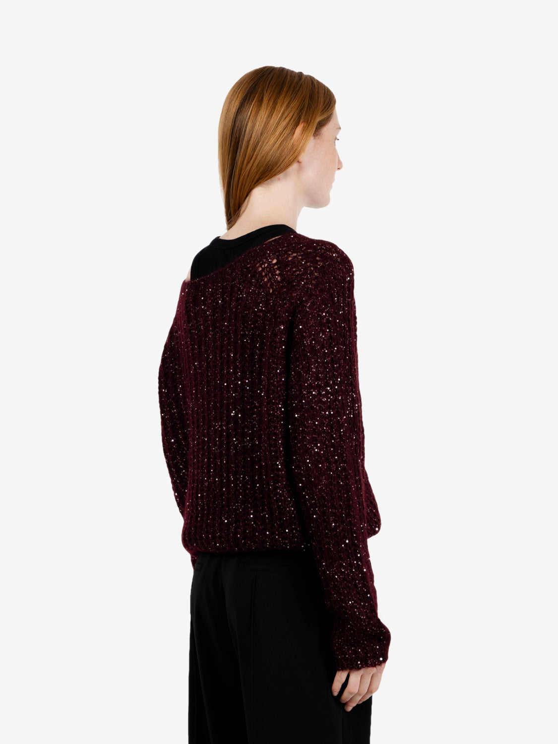 Maglione paillettes brownberry