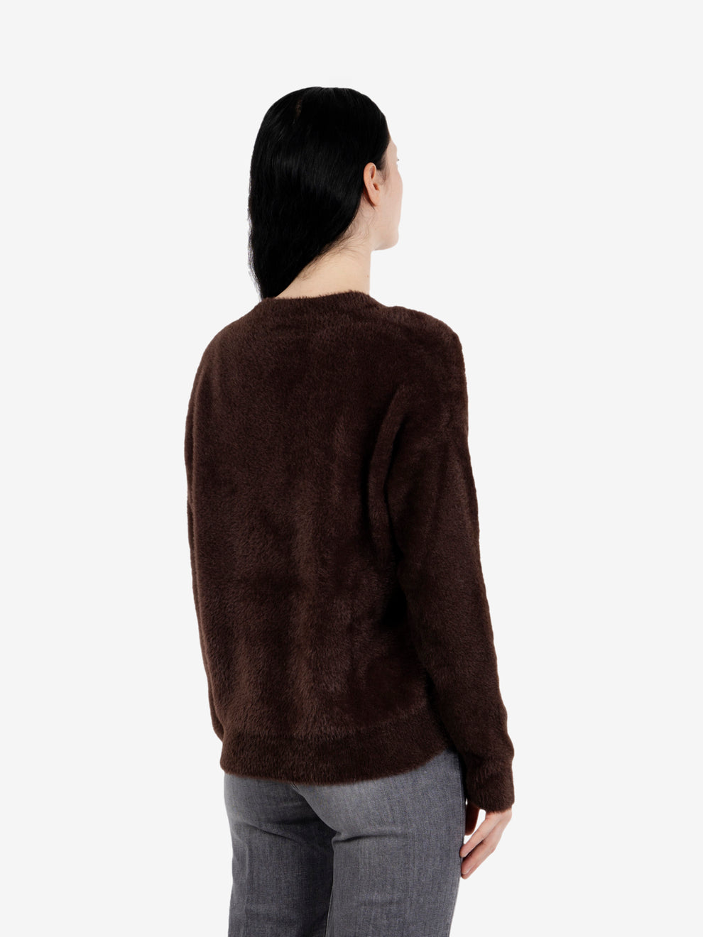 Maglione scollo V brownberry